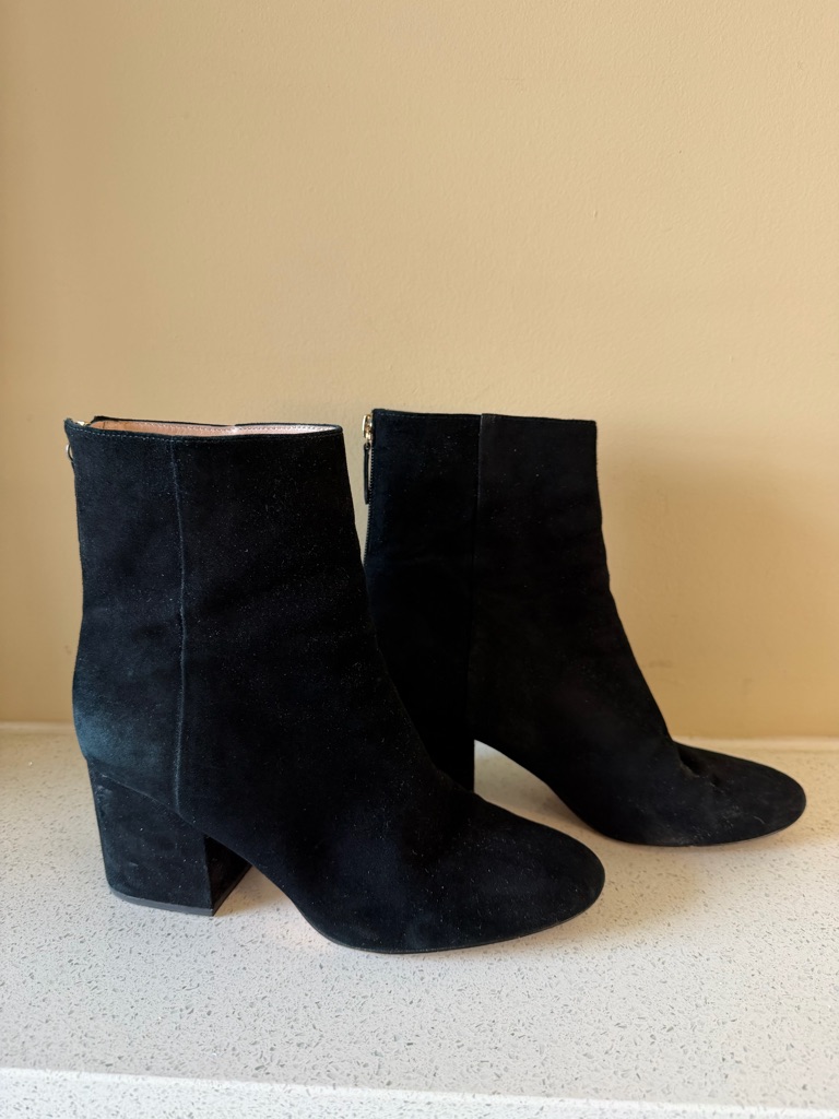 J Crew Black Suede Women’s Ankle Boots - Classic Chic